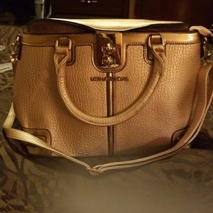 Large, gold handbag